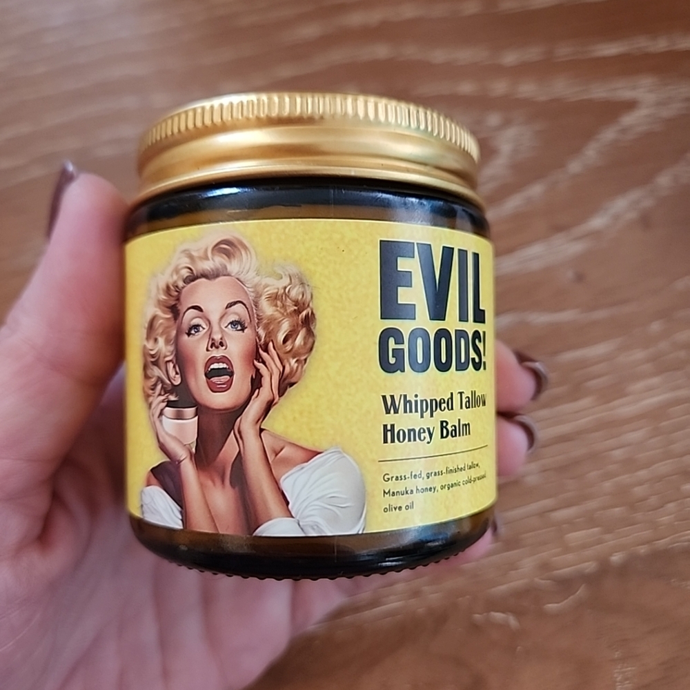 Evil Goods whipped tallow honey balm